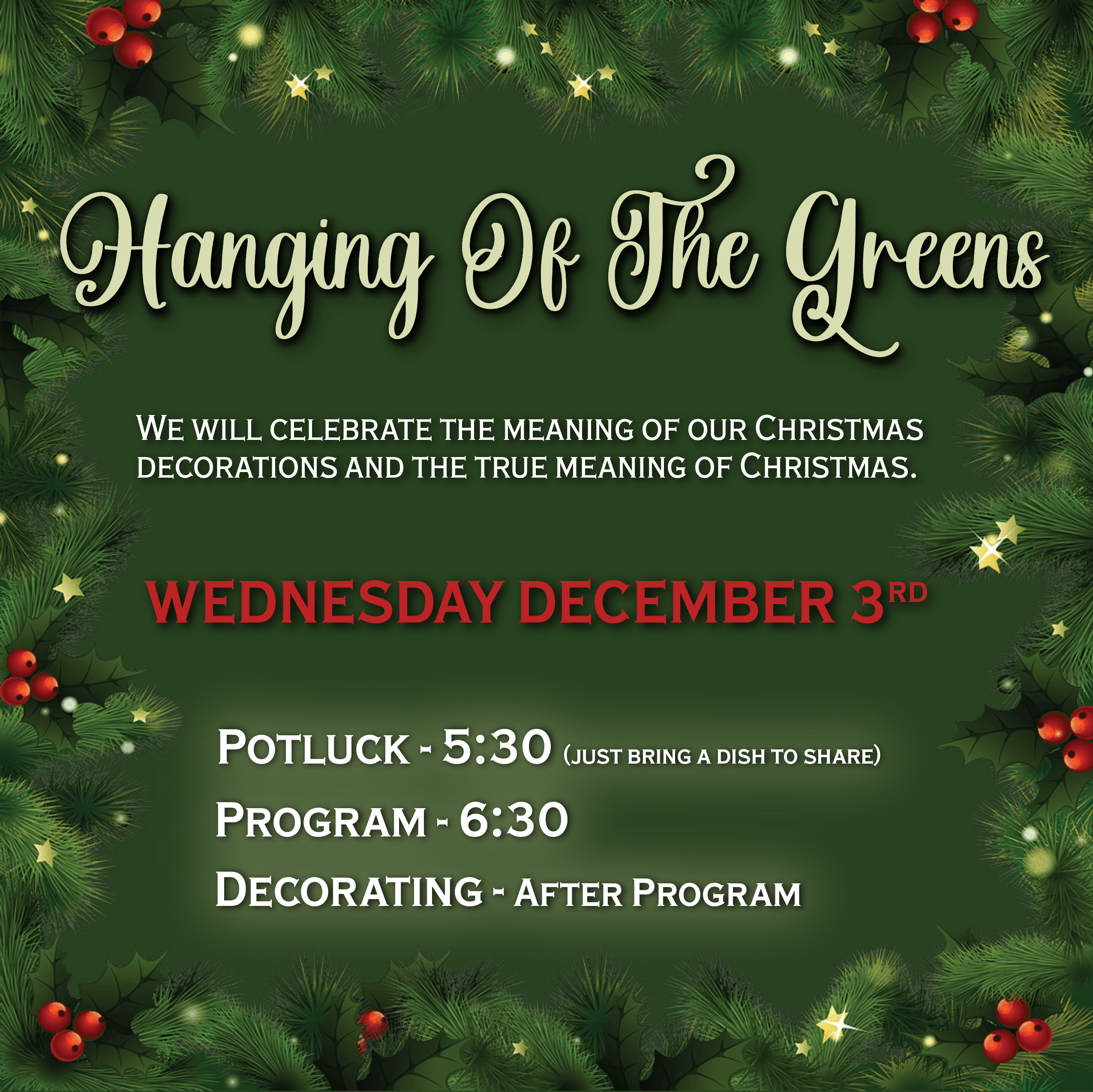 Hanging of the Greens Website graphic